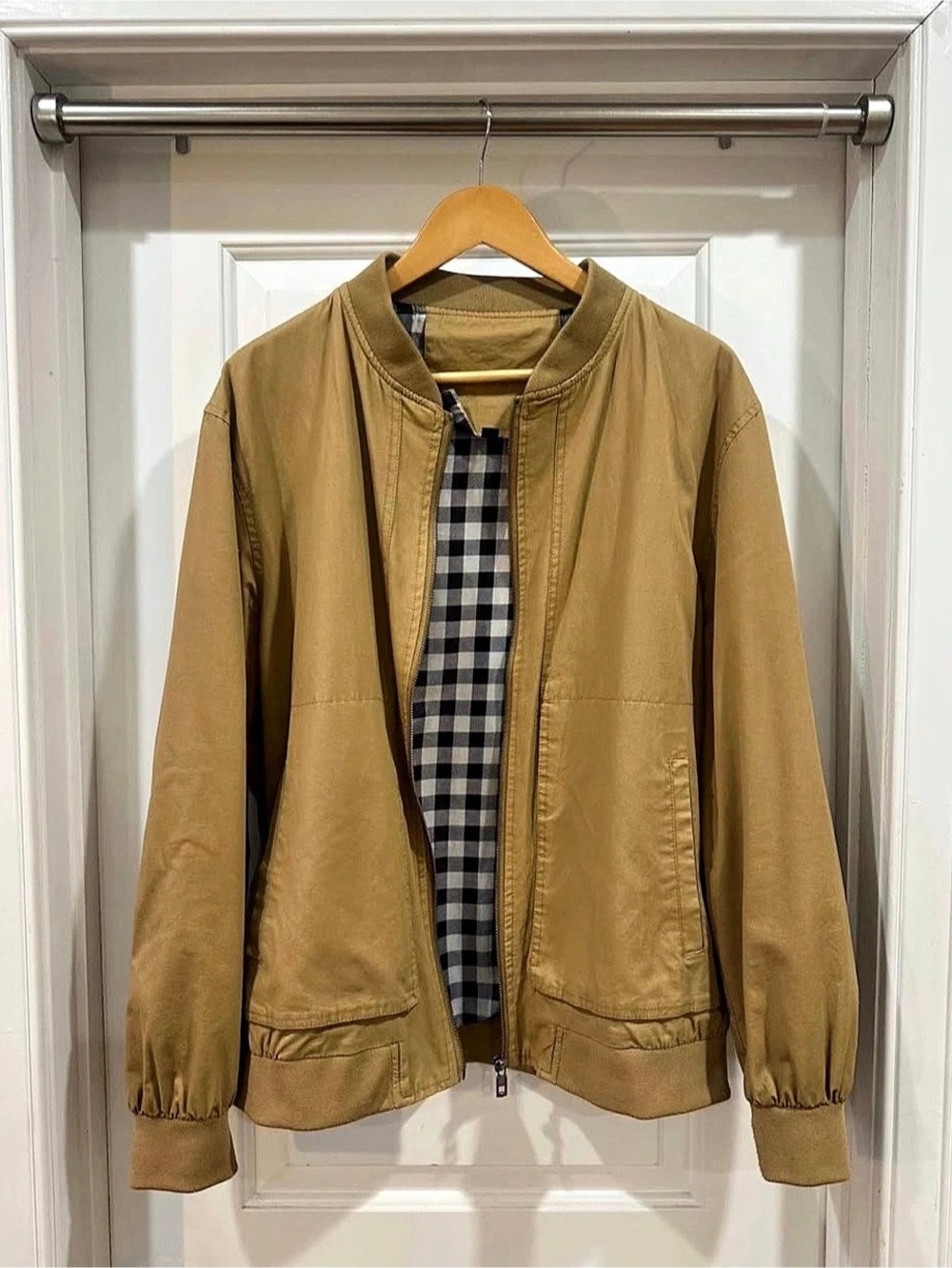 Tan Bomber Jacket in Brown Like New
